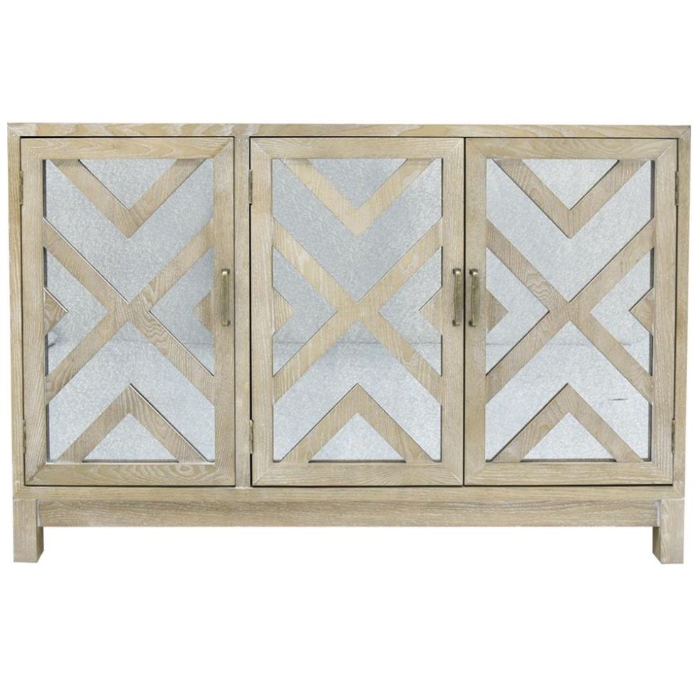 Gabinete Chevron Antique Mirror Vintage Home