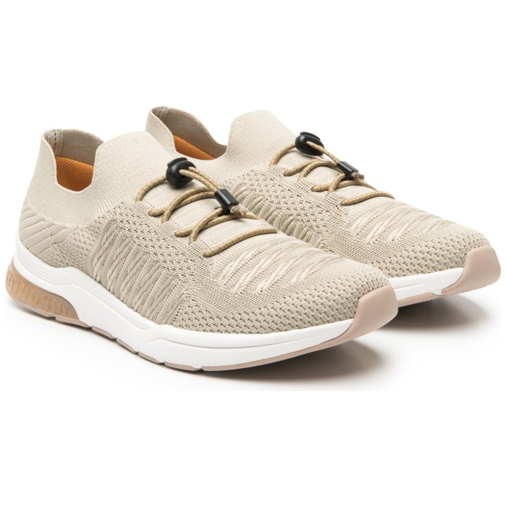 Tenis con Resorte Ajustable Beige Flexi