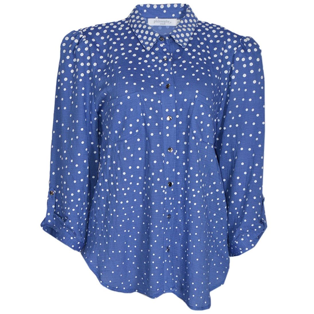 Blusa Estampado de Lunares y Botones Philosophy Woman para Mujer