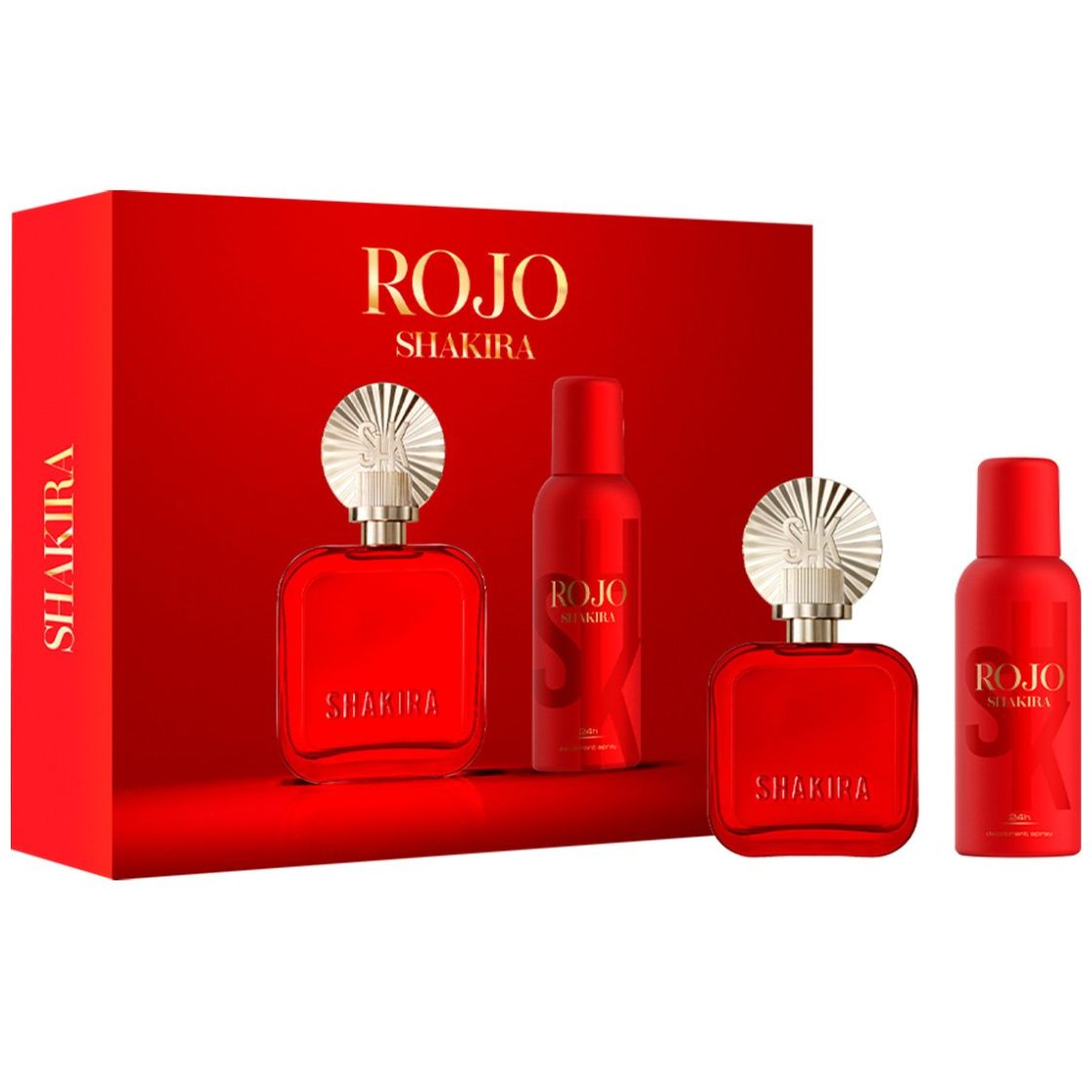 Fragancia Set Shakira Rojo Edp 80 Ml + Desodorante 150 Ml  para Mujer
