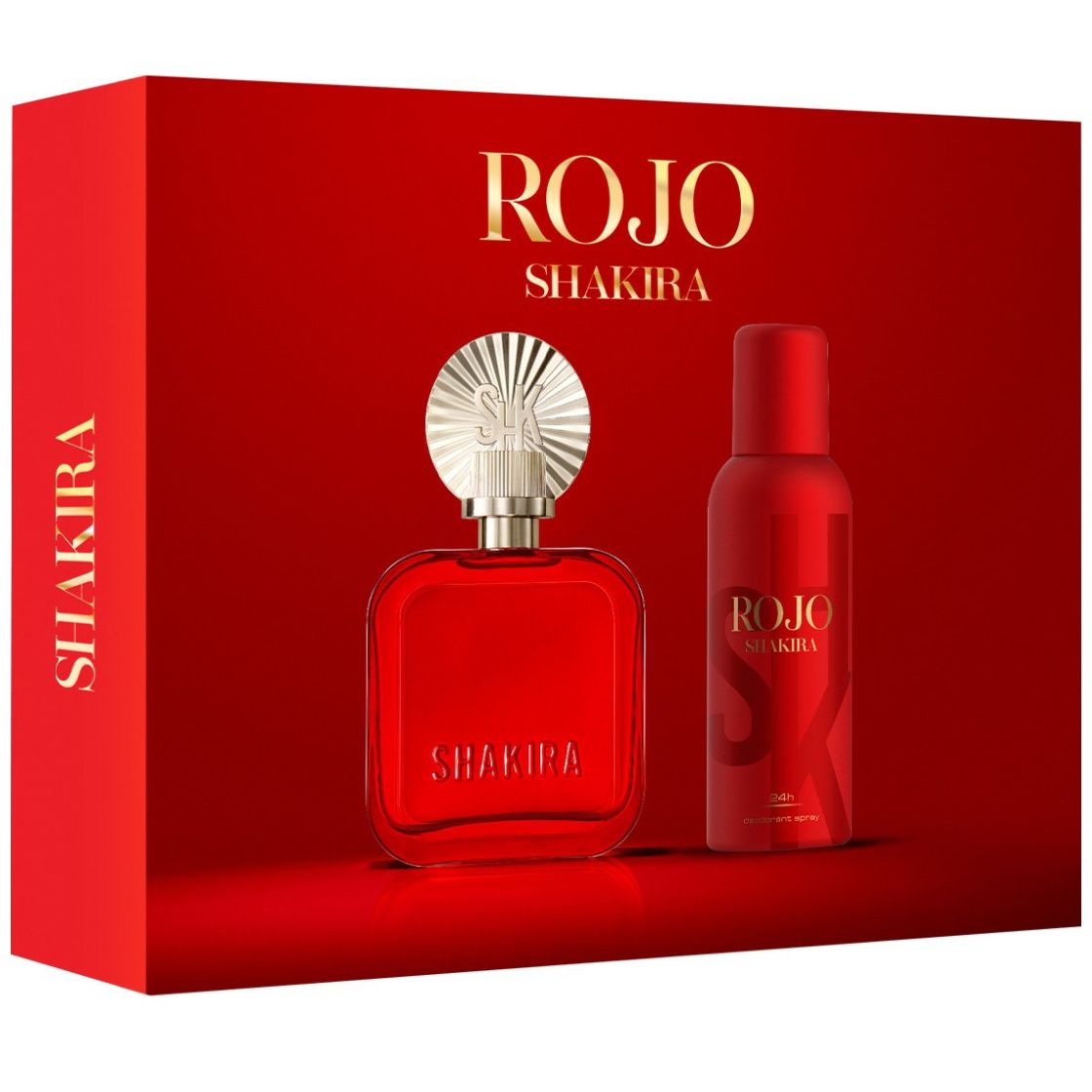Fragancia Set Shakira Rojo Edp 80 Ml + Desodorante 150 Ml  para Mujer
