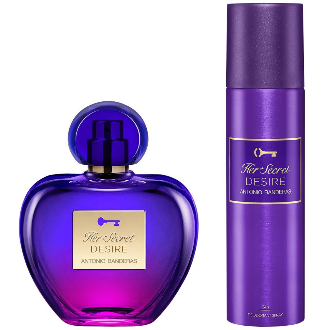 Fragancia Set Antonio Banderas Her Secret Desire Edt 80 Ml + Desodorante 150 Ml para Mujer