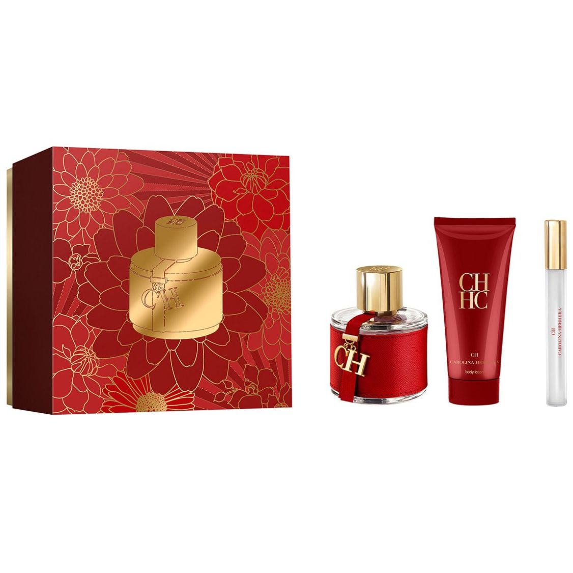 Fragancia Set Carolina Herrera Ch Edt 100 Ml + Body Lotion 100 Ml + Edt