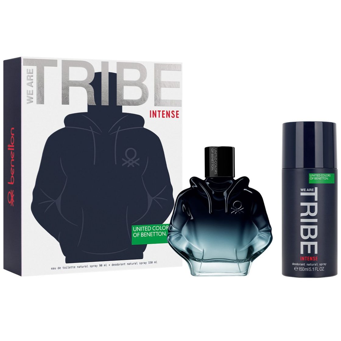 Benetton We Are Tribe Intense Set para Hombre Edp 90Ml + Desodorante 150Ml