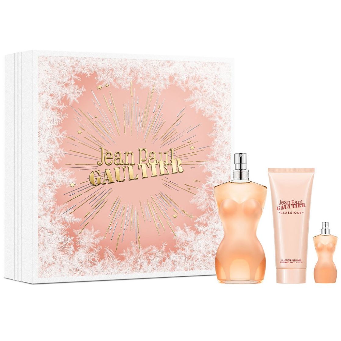 Fragancia Set Jean Paul Gaultier Classique Edt 100 Ml + Body Lotion 75 Ml + Mini 6Ml para Mujer
