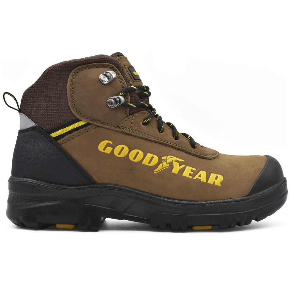 Bota de Seguridad Goodyear en Piel Café