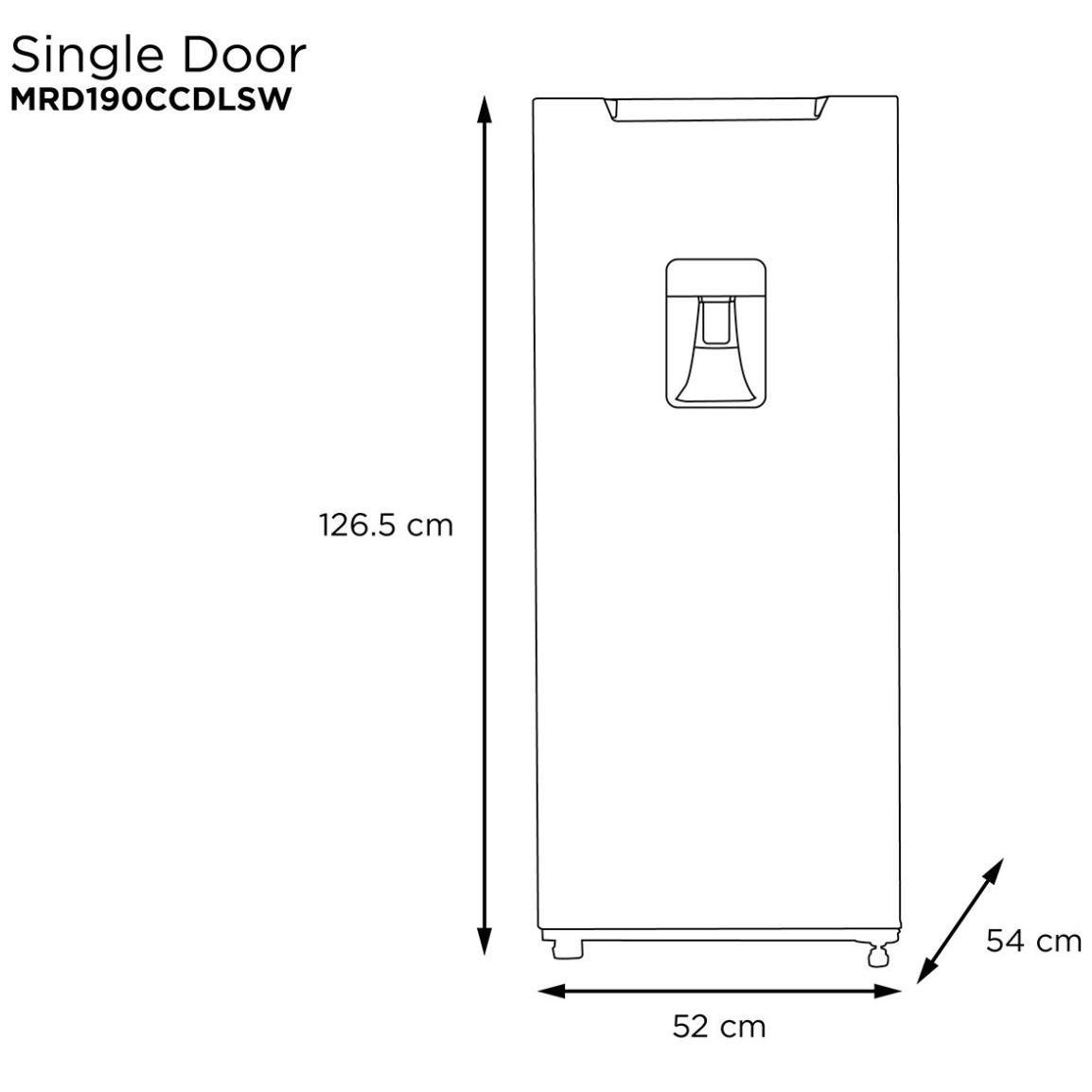 Refrigerador Semiautomático 1 Pta. 7 P. Jazz Black Midea