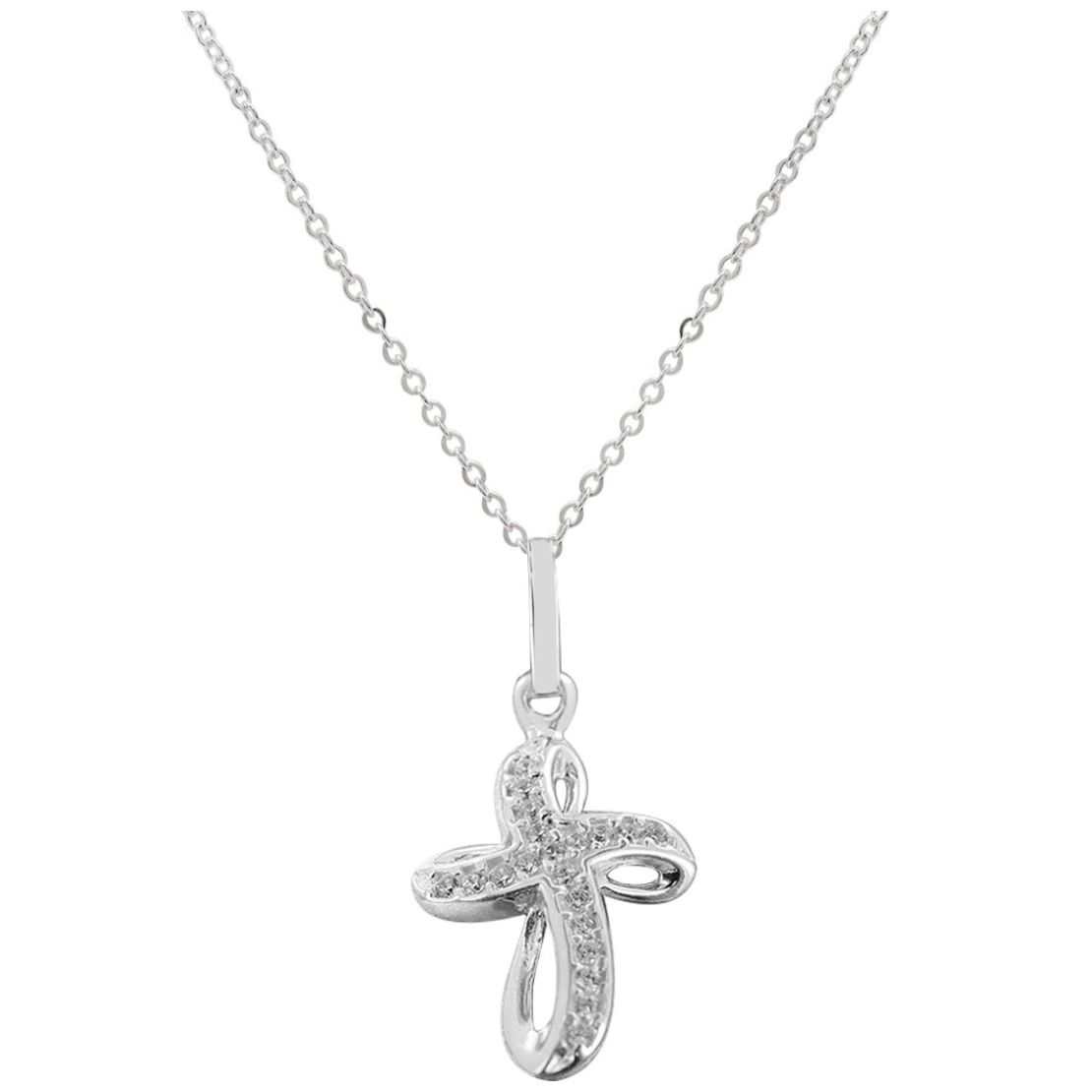 Cadena con Cruz Moño con Piedras Mosha