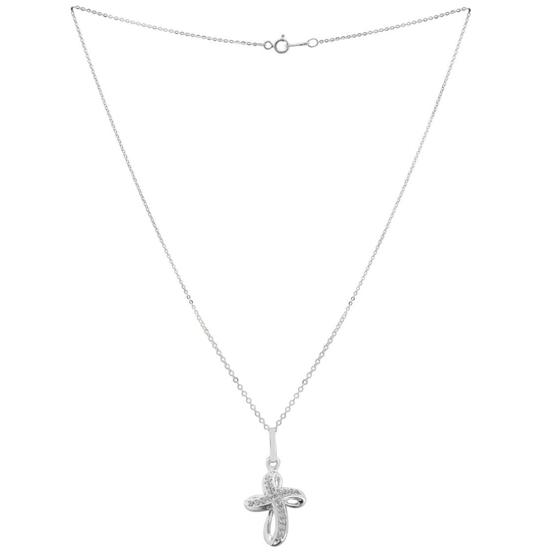 Cadena con Cruz Moño con Piedras Mosha