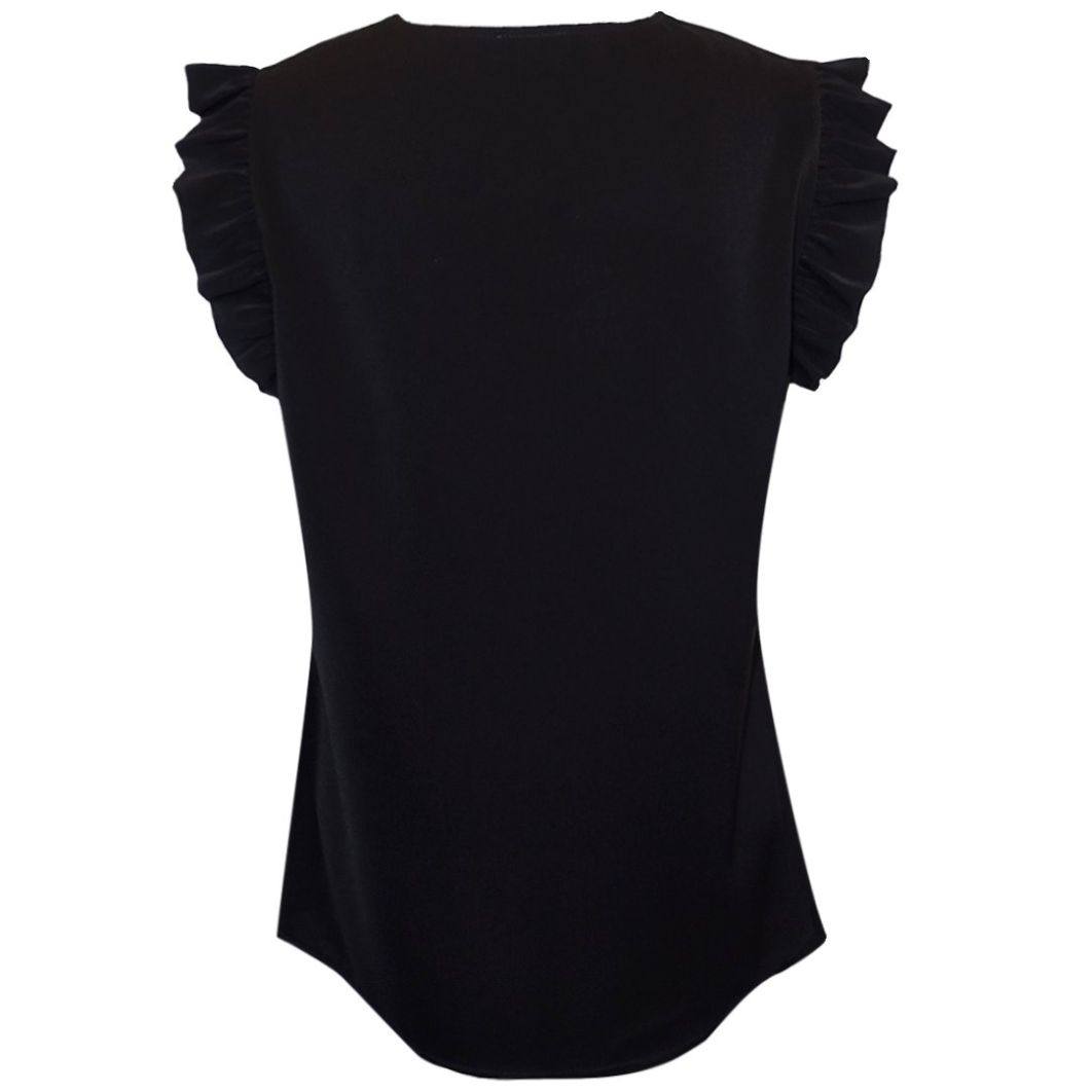 Blusa con Argolla Y Escarola Arlene Amori