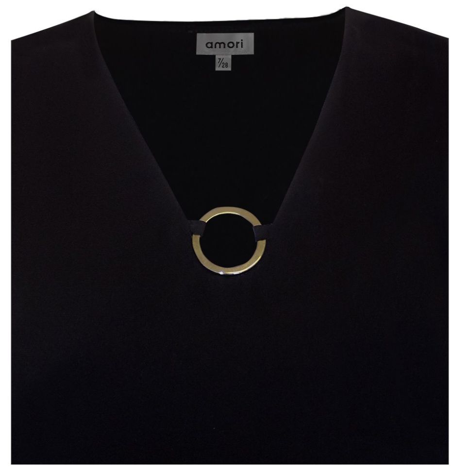 Blusa con Argolla Y Escarola Arlene Amori