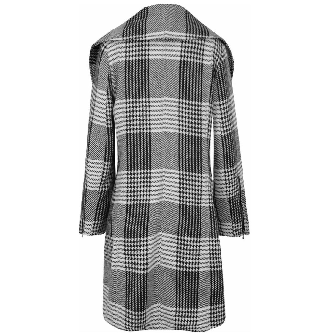 Abrigo Basel Cuello Solapa Diseño Estampado Príncipe de Gales