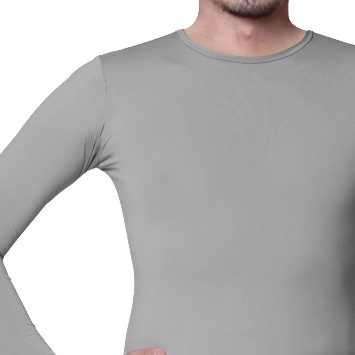Camiseta Termica Oscar Hackman Cuello Redondo Doble Felpa Blanco para Hombre