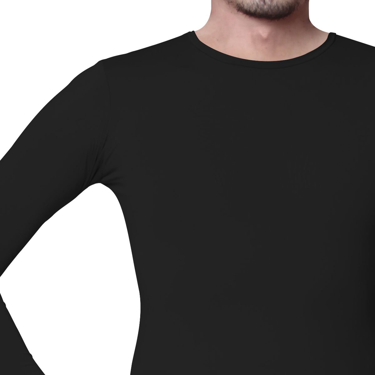 Camiseta Termica Oscar Hackman Cuello Redondo Doble Felpa Blanco para Hombre