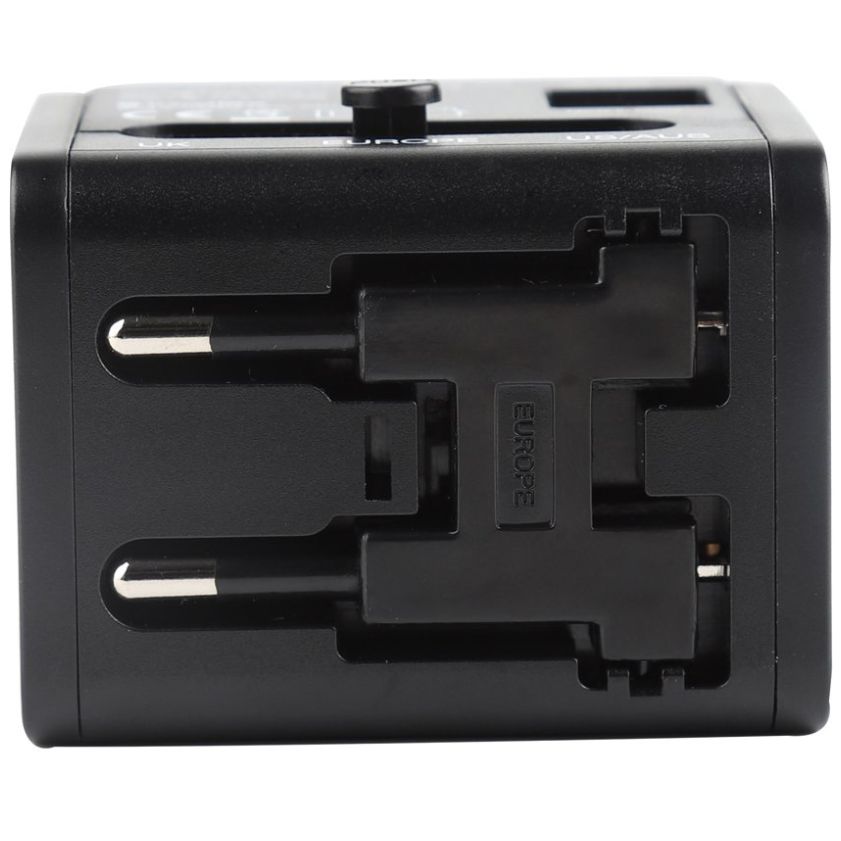 Adaptador Mundial de Viaje Negro Travel Blue