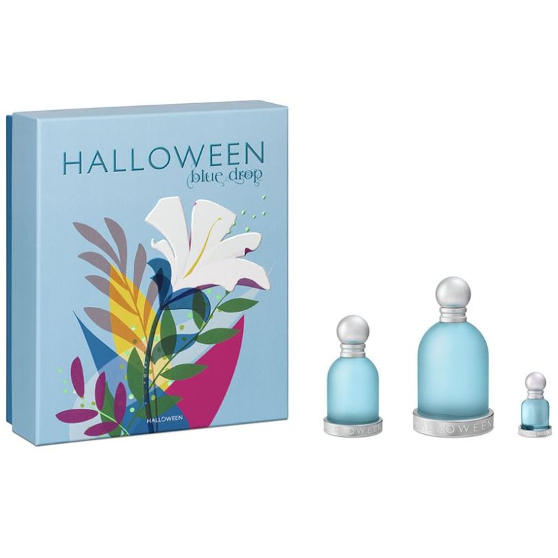 Fragancia Set Hallowen Blue Drop Edt 100 Ml + Edt 30 Ml + Edt 4.5 Ml para Mujer