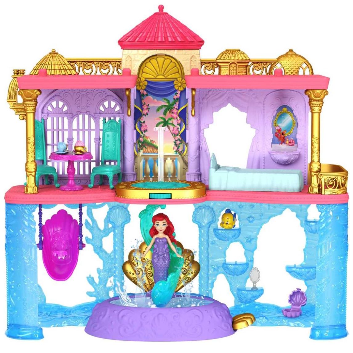 Disney Princesa Castillo Apilable de Ariel Tierra Y Mar