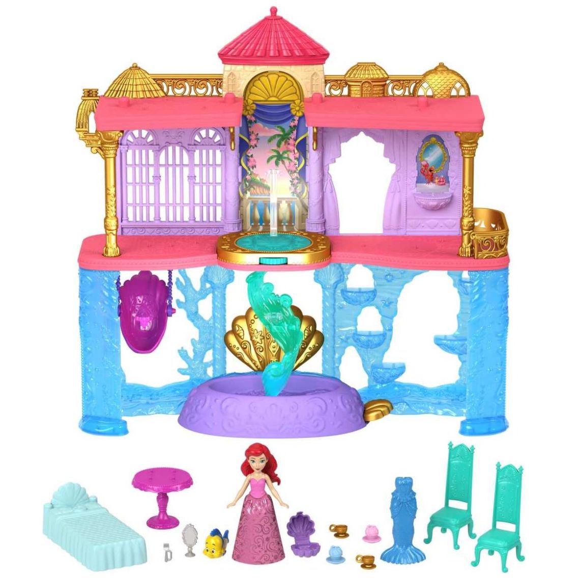 Disney Princesa Castillo Apilable de Ariel Tierra Y Mar