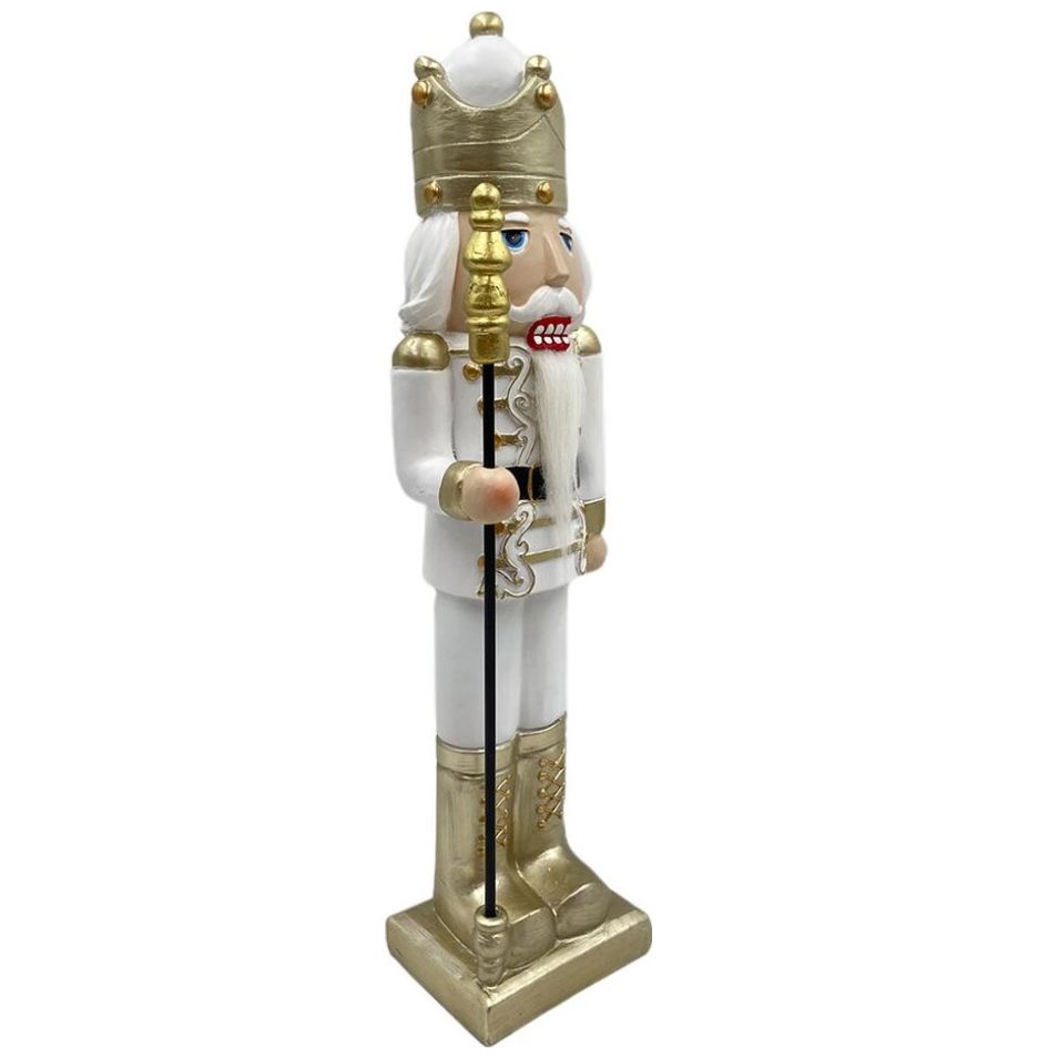 Cascanueces Shiver Blanco con Dorado 48Cm X23 Vintage Home