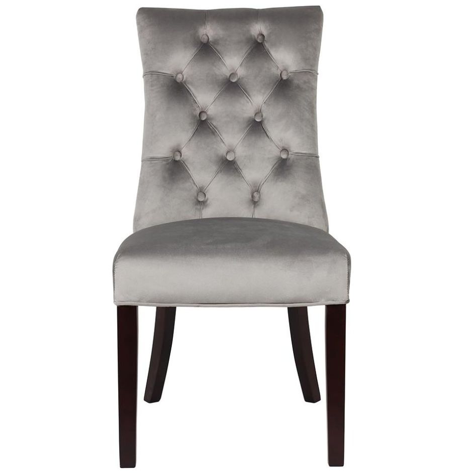 Silla Charly Velvet Gray Vintage Home