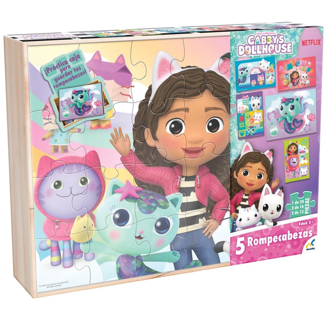 Rompecabezas 5 en 1 Gabby´s Dollhouse