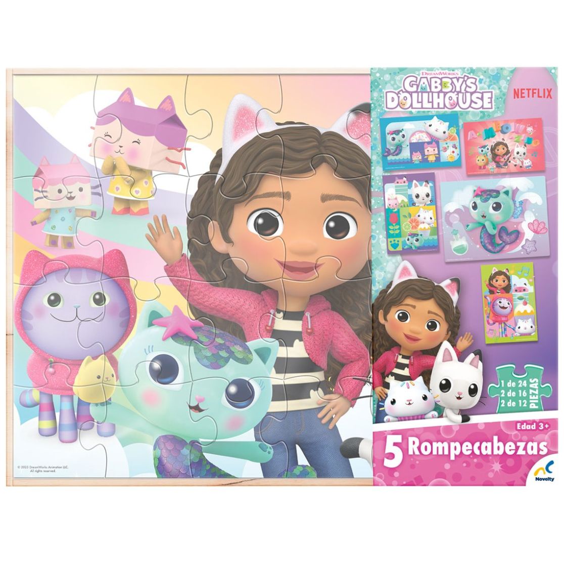 Rompecabezas 5 en 1 Gabby´s Dollhouse