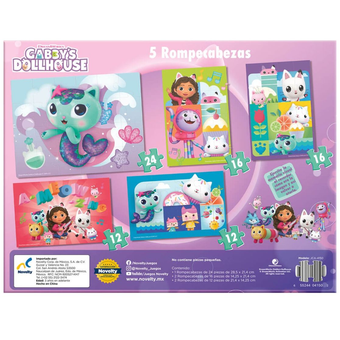 Rompecabezas 5 en 1 Gabby´s Dollhouse