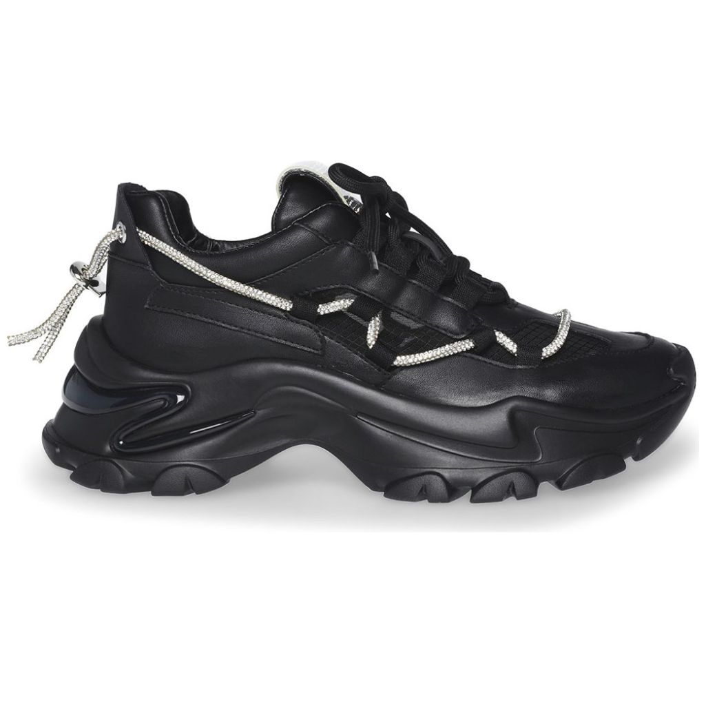 Tenis de Plataforma con Cordón Negro Steve Madden