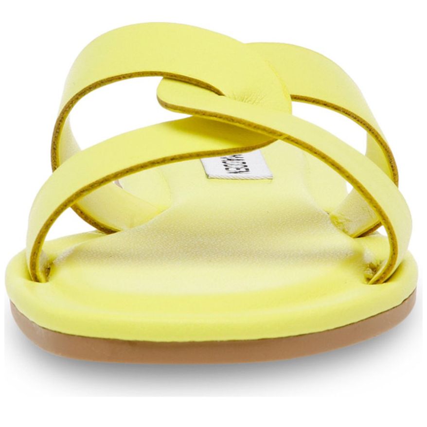 Sandalia Flat Tira Abrazada Amarilla Steve Madden