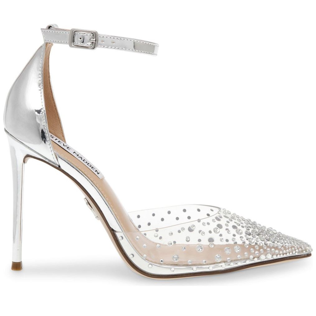 Zapatilla Puntal con Brillos Plata Steve Madden