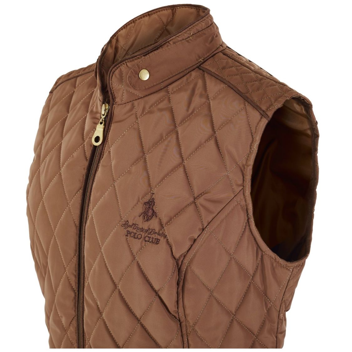 Chaleco Polo Club Cuello Alto Diseño Capitonado