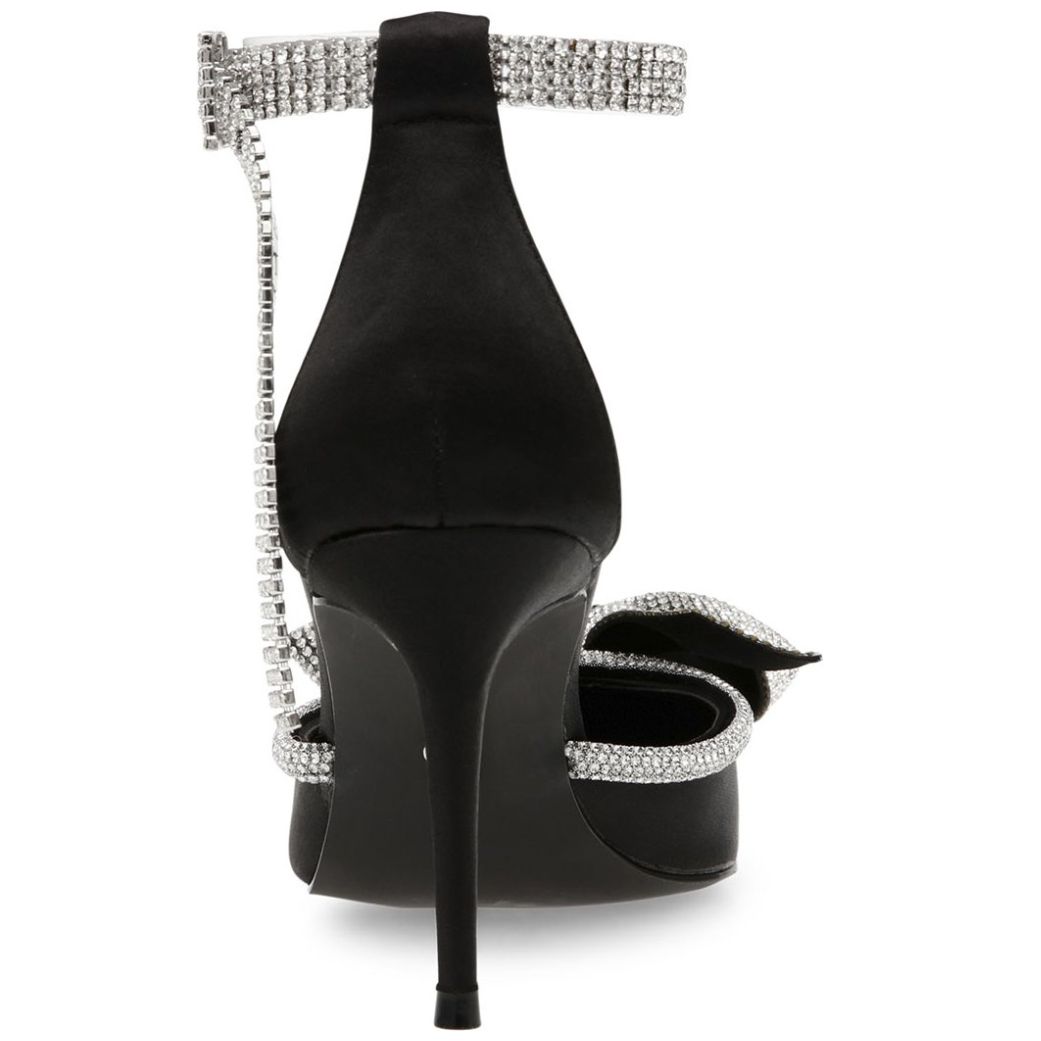 Zapatilla con Moño Y Brillos Negra Steve Madden