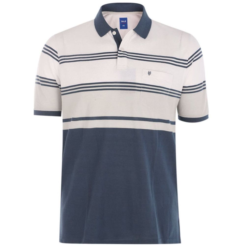 Playera Yale Polo Manga Corta a Rayas para Hombre