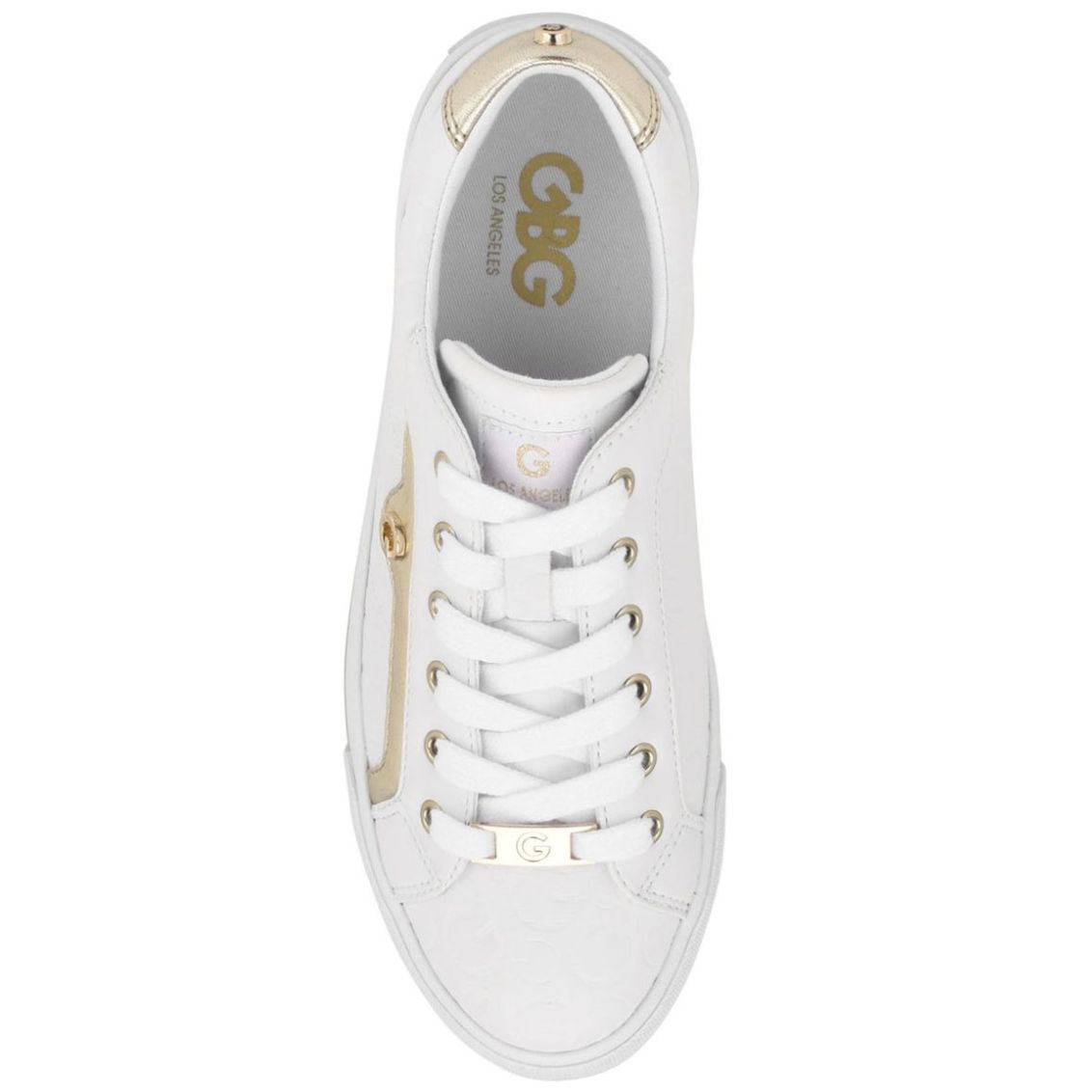 Tenis guess blancos con dorado new arrivals