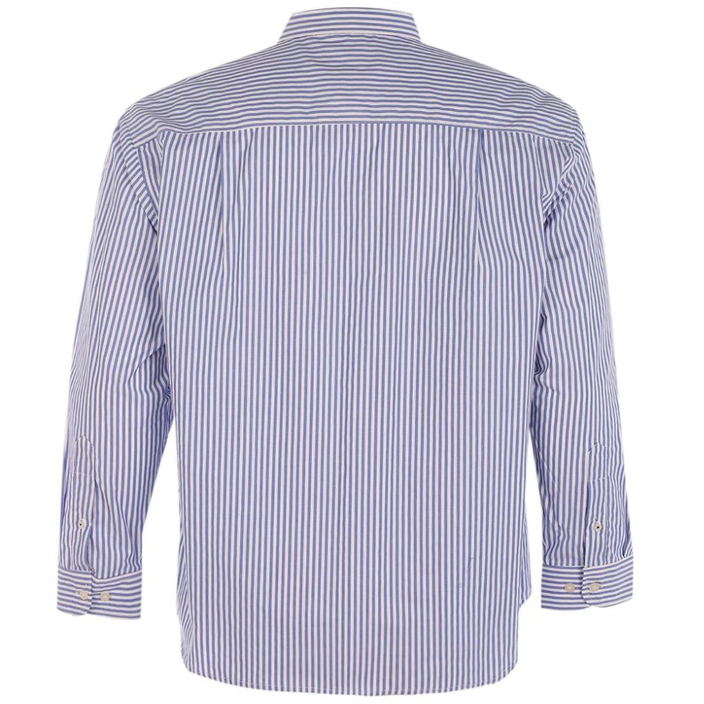 Camisa Polo Club Manga Larga Rayas Azul para Hombre