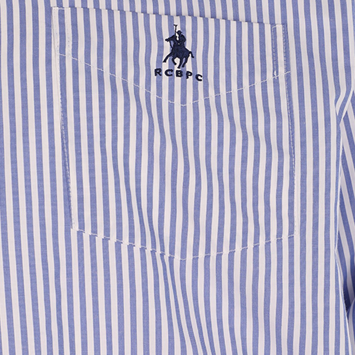 Camisa Polo Club Manga Larga Rayas Azul para Hombre