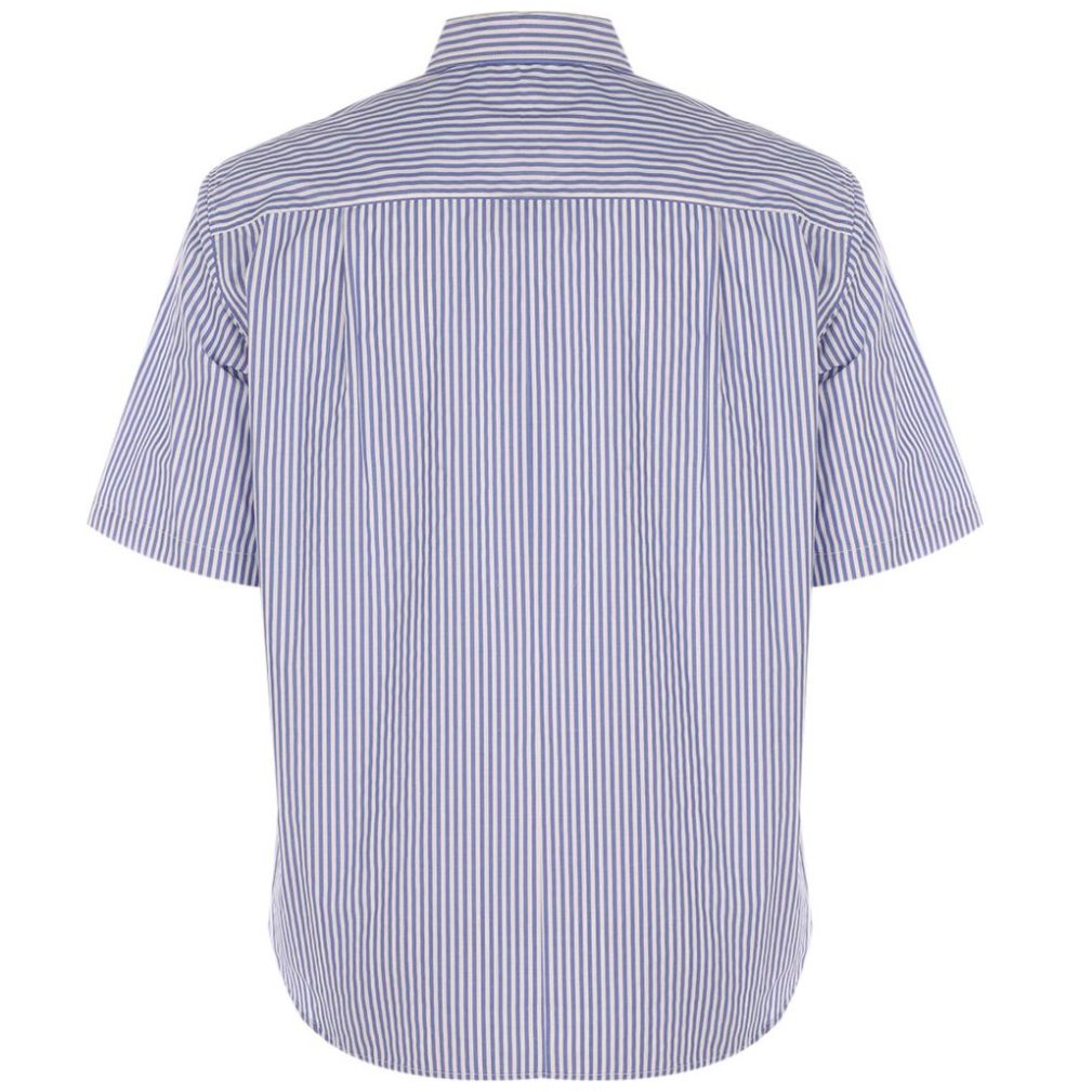 Camisa Polo Club Manga Corta Rayas Azul para Hombre