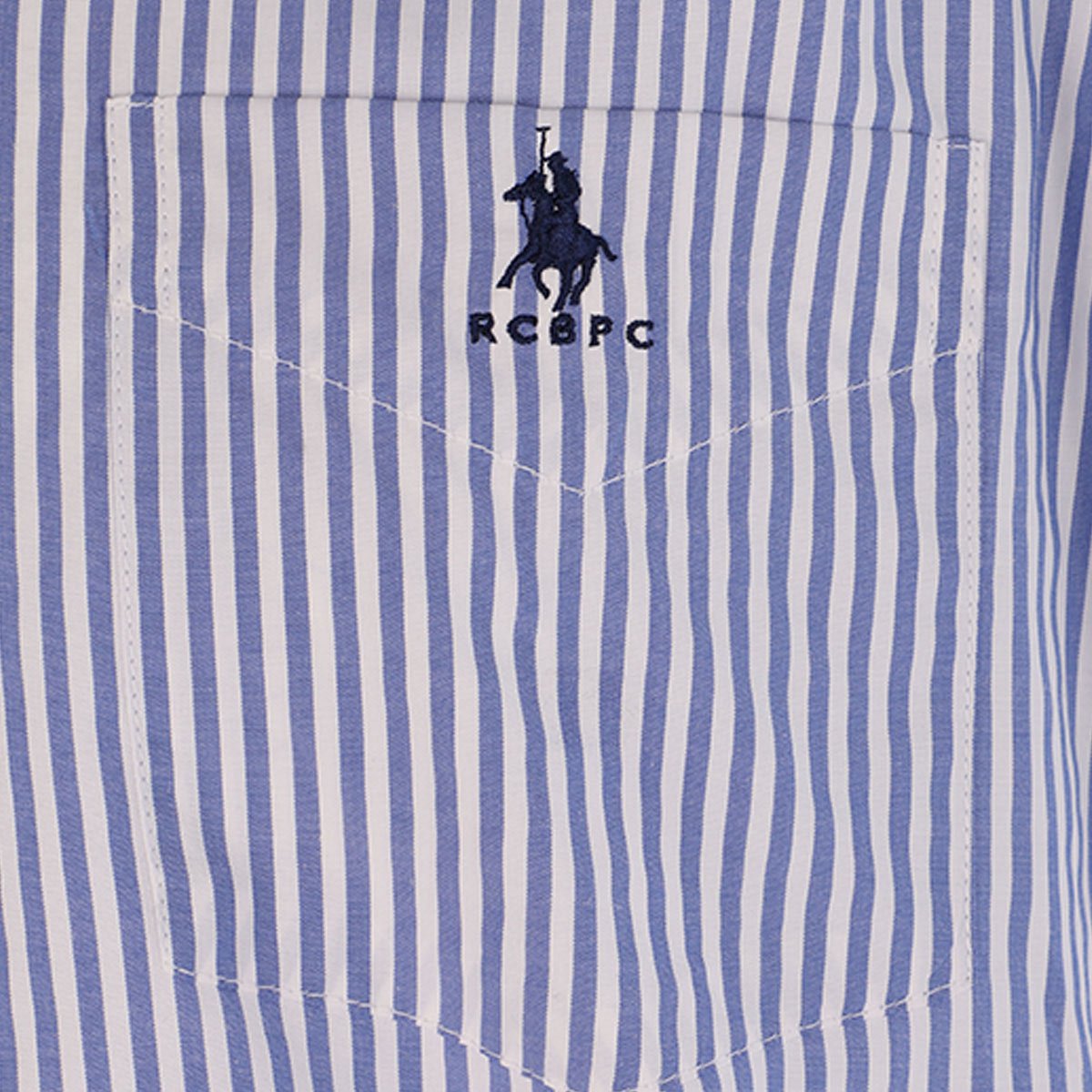 Camisa Polo Club Manga Corta Rayas Azul para Hombre