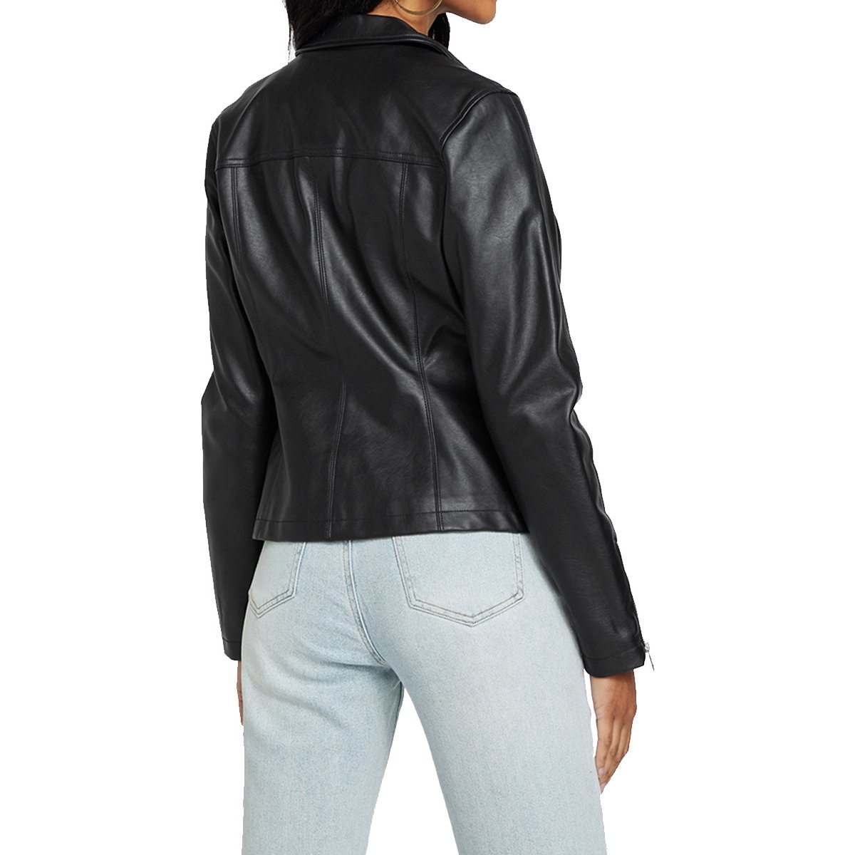Chamarra Manga Larga, Tipo Piel, Negro Guess