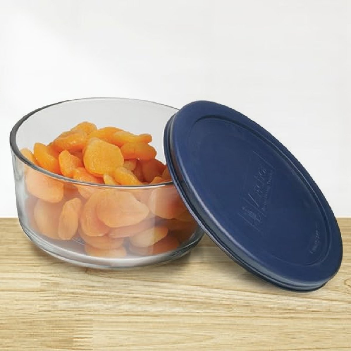 Refractario Vidrio Redondo con Tapa Azul 240 Ml Anchor Hocking