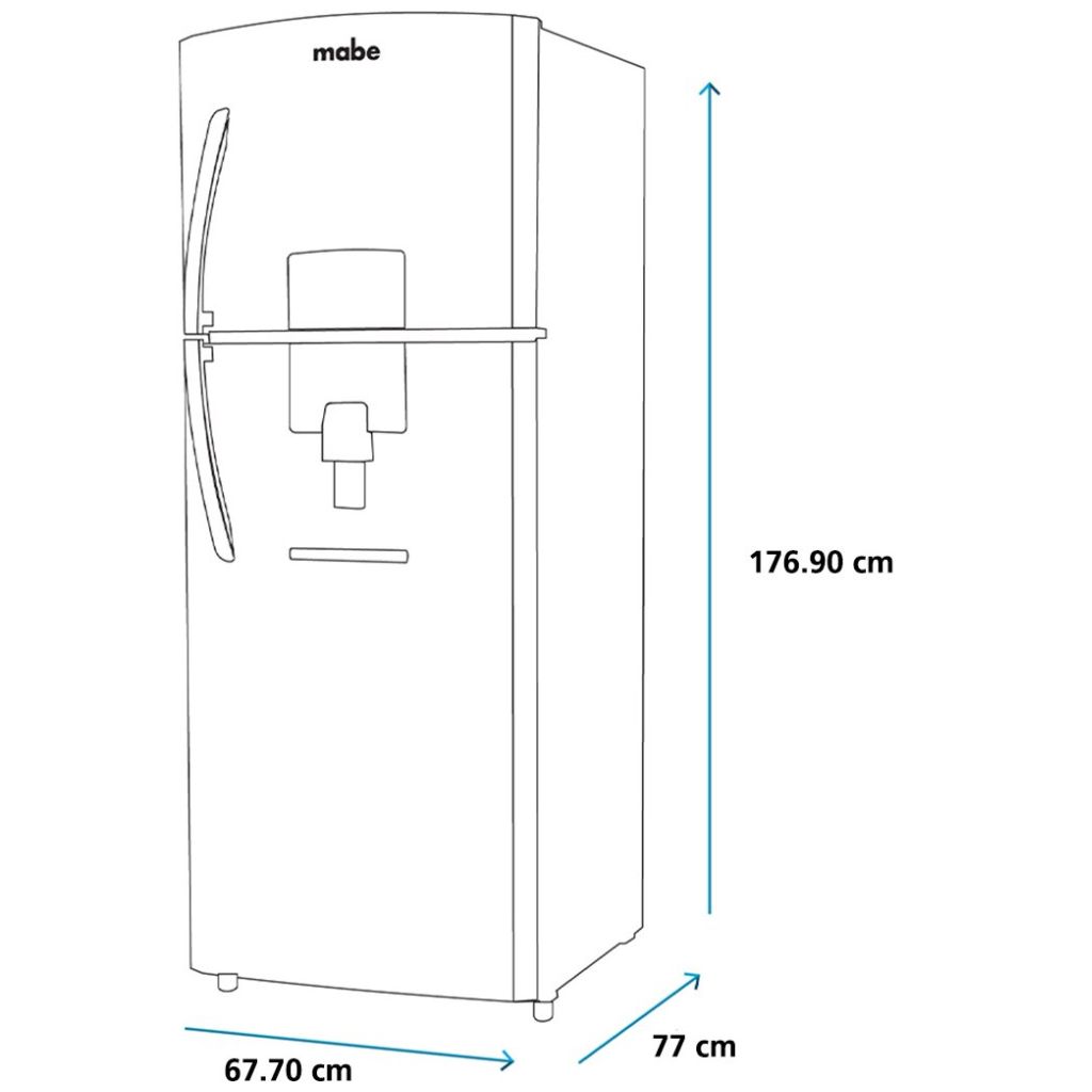 Refrigerador Mabe con Congelador Superior 14 Ft Rme360Fzmrp0 Black Stainless Steel