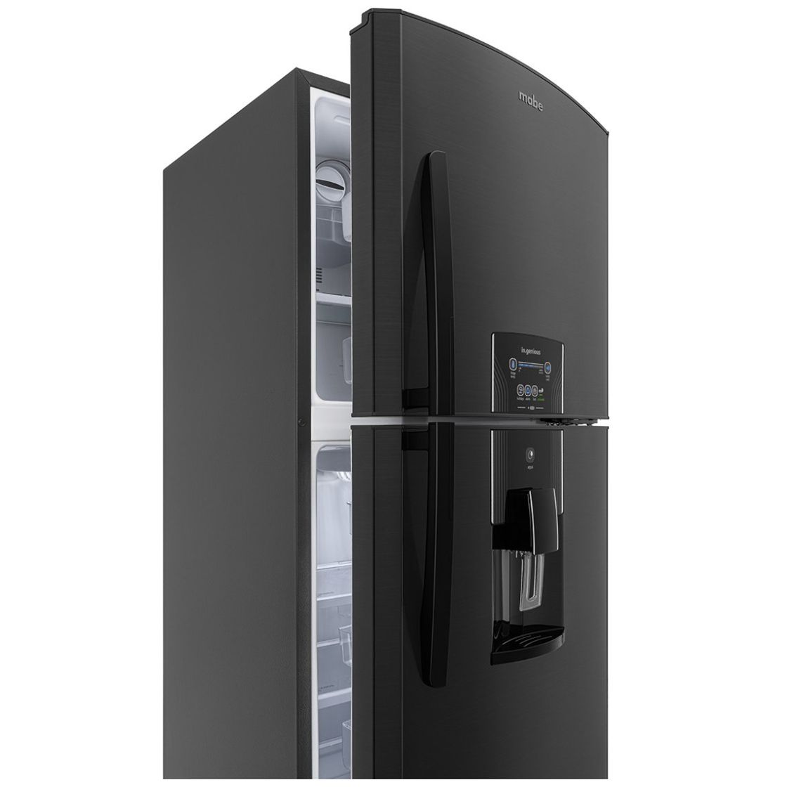 Refrigerador Mabe con Congelador Superior 14 Ft Rme360Fzmrp0 Black Stainless Steel