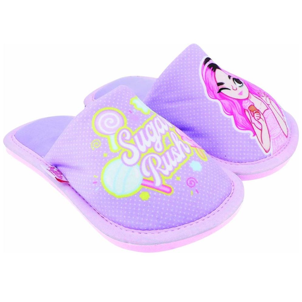 Pantufla Personajes Pastelito Xch-Xg Morado