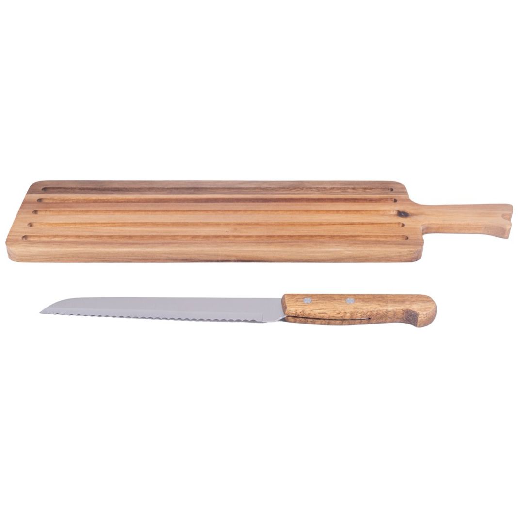 Home Nature Juego de Tabla con Cuchillo para Pan12 X 47 X 7 X 1.5 Cm