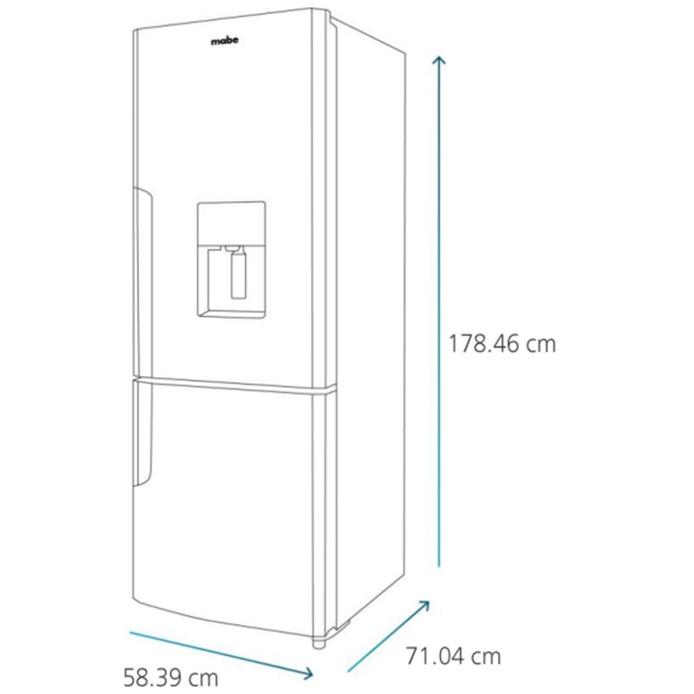 Refrigerador Mabe Congelador Inferior 11Ft Rmb300Izrmx0