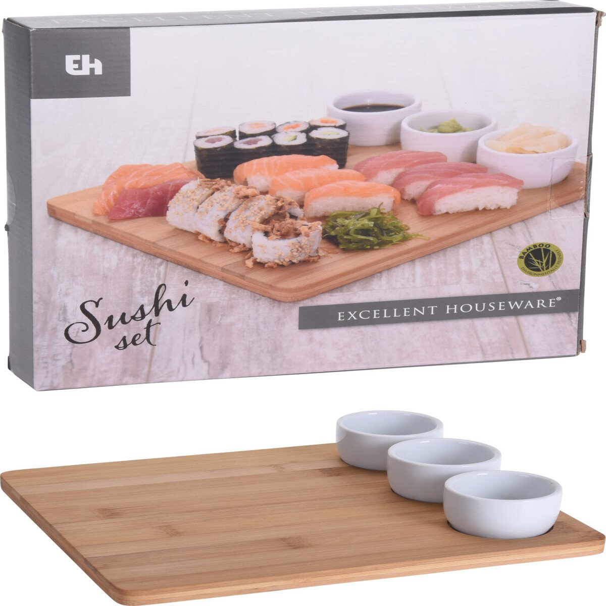 Sushiset de Bamboo y Porcelain Excellent Houseware