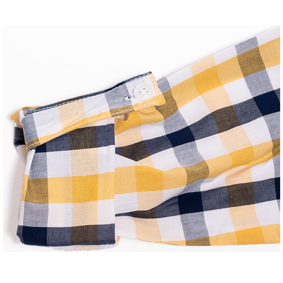 Camisa para Niño Manga Larga Amarillo Cuadros Royal Polo Club