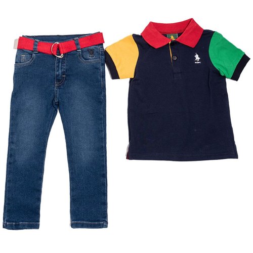 PUMA Conjunto de ropa de 4 piezas para niña, 2 camisas de manga corta, 2  pantalones cortos
