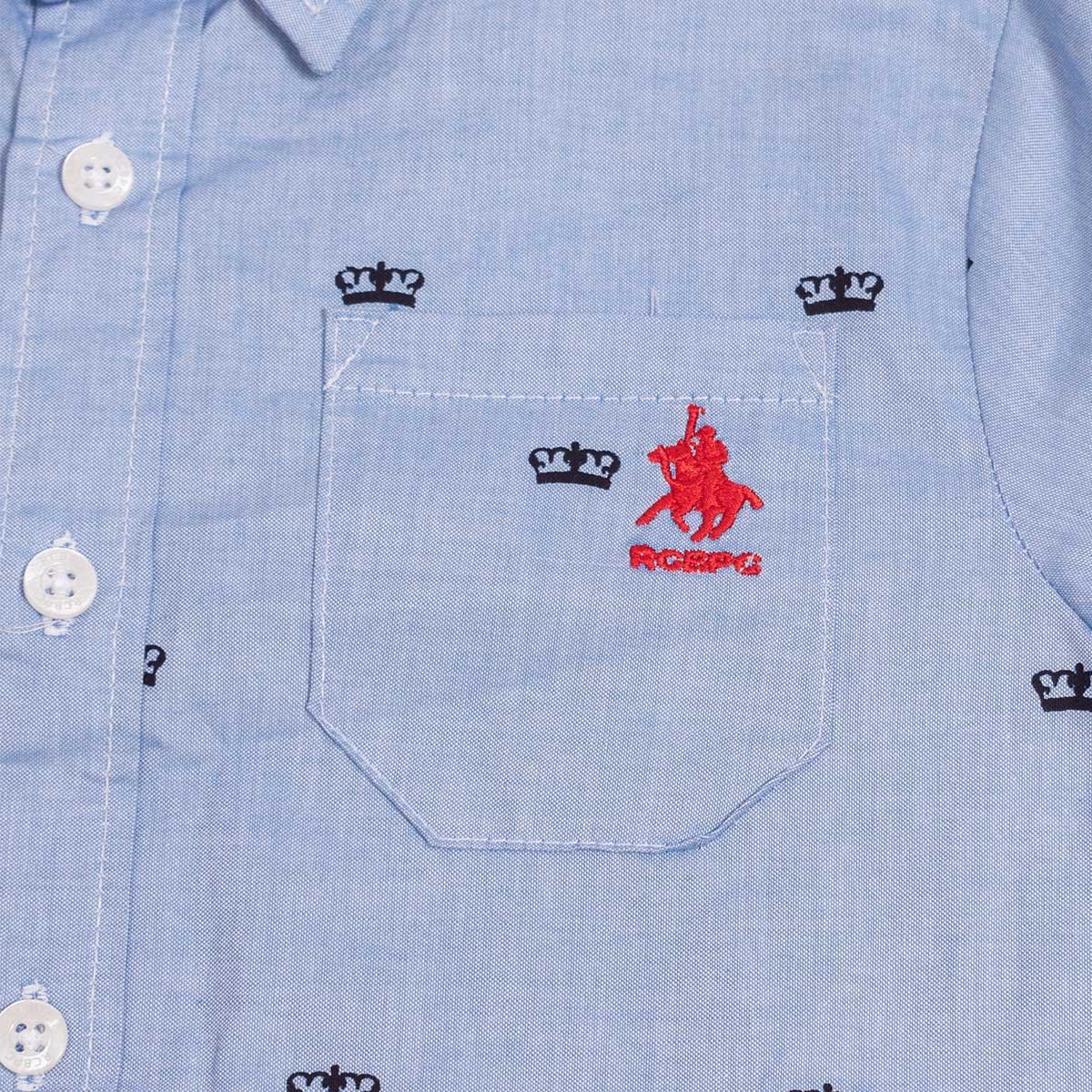 Conjunto para Niño 2 Piezas Camisa Manga Larga Pantalón Gabardina Royal Polo Club