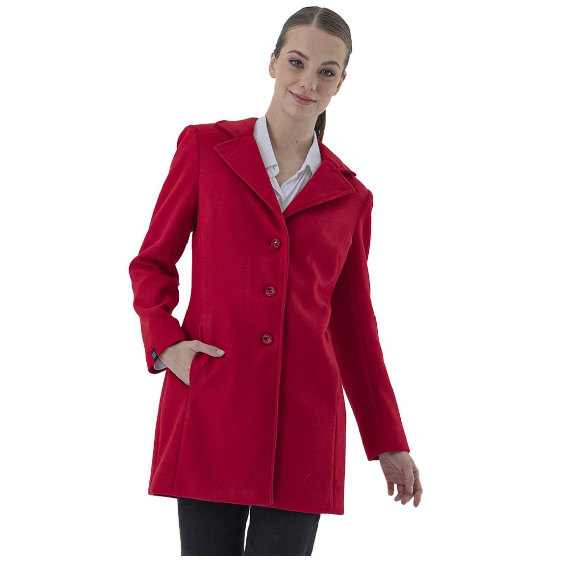 Abrigo Solapa y Botones al Frente Shyla